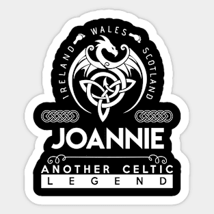 Joannie Name T Shirt - Another Celtic Legend Joannie Dragon Gift Item Sticker